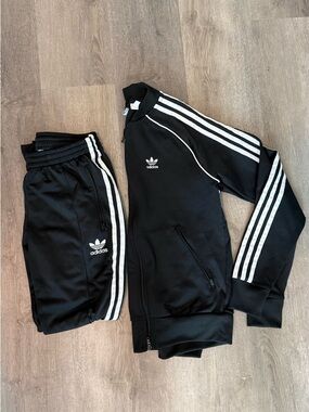 Adidas Black Tracksuit Set